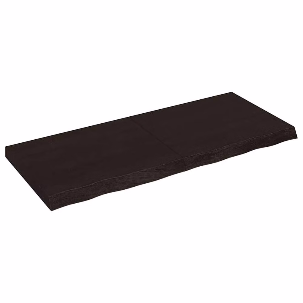 Berkfield Home Dark Grey Treated Solid Wood Oak Table Top W: 120 cm, D: 50 cm – 2