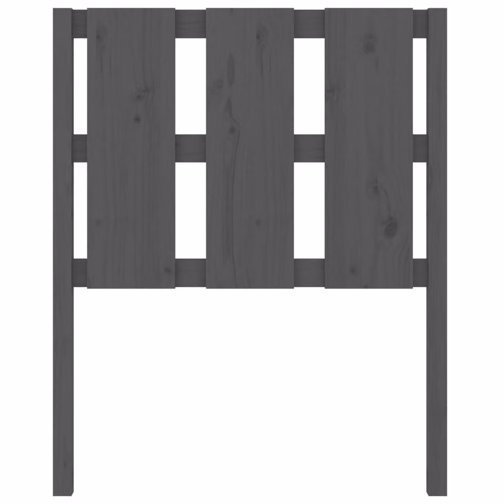 Berkfield Home Grey Rustic Solid Pine Wood Bed Headboard W: 80.5 cm, D: 4 cm, H: 100 cm – 3