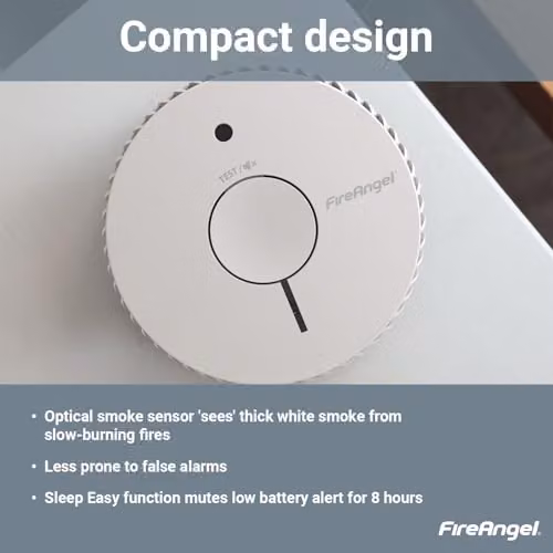 FireAngel FA6615-R White Optical Smoke Alarm with 10-Year Battery – 4