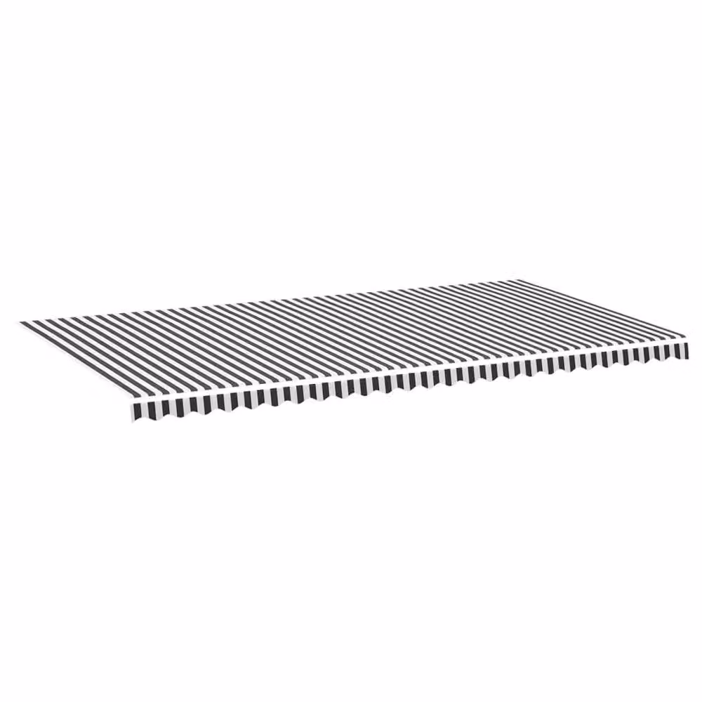 Berkfield Home Replacement Polyester Awning Fabric in Anthracite and White, W: 6 m, D: 3 m – 2