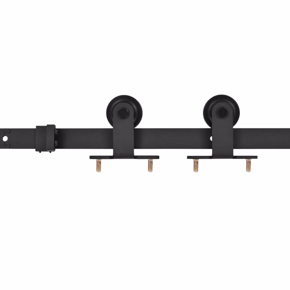 Berkfield Home SKIEN Sliding Door Hardware Kit in Black Steel – 2