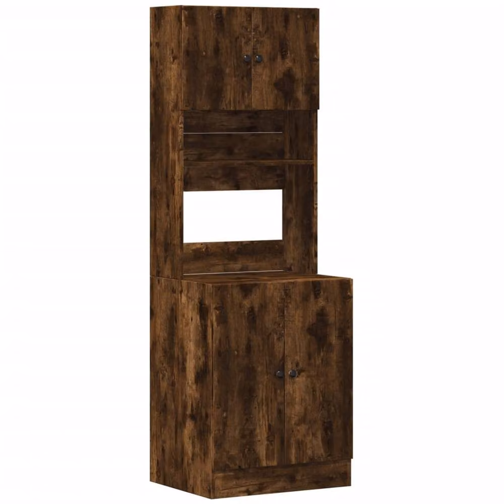 Berkfield Home Smoked Oak Kitchen Cabinet in Brown, W/D/H: 60 x 50 x 180 cm – 2