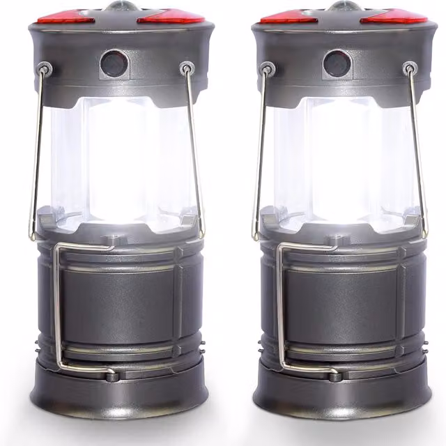 Voyager 6-in-1 Portable Rechargeable Camping Lantern in Silver