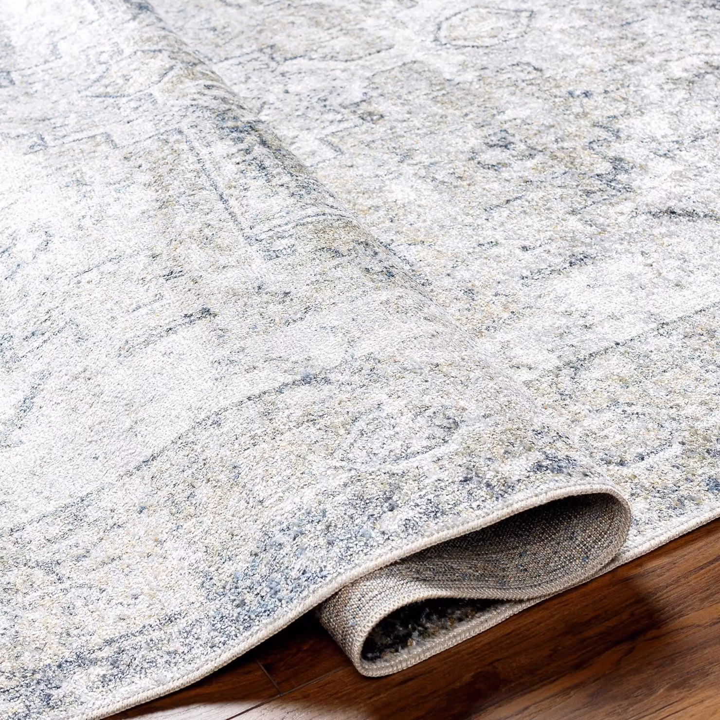Livabliss Lilian Washable Vintage Boho Living and Dining Room Rug in Taupe Brown, W: 160 cm, D: 215 cm – 2