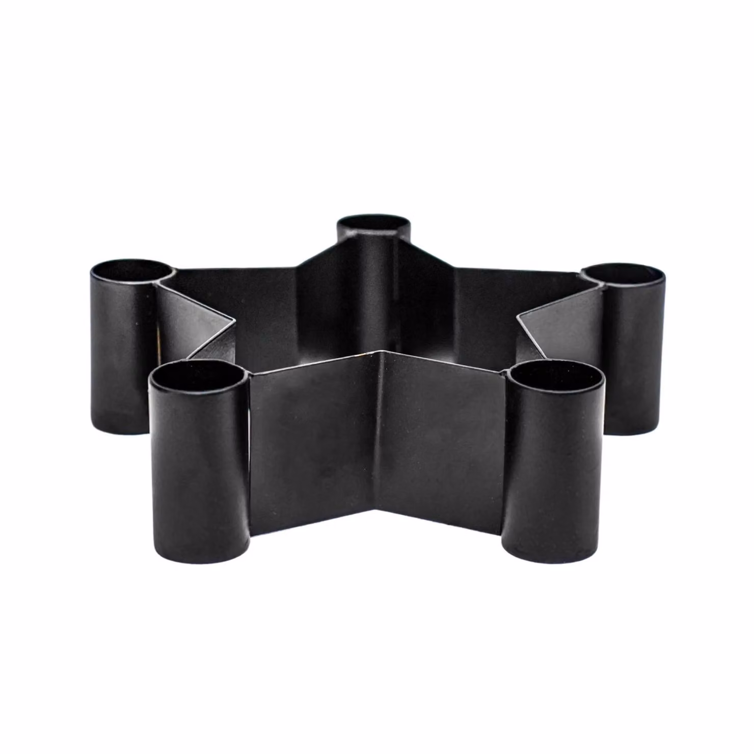 Ivyline Star Shaped Metal Dinner Candle Holder, Black, W: 25 cm, H: 7 cm – 2