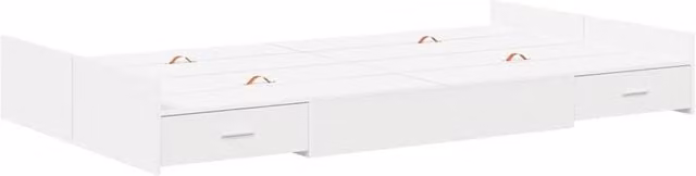 Berkfield Home White Storage Bed Frame with Drawers, W/D/H: 120 x 190 cm