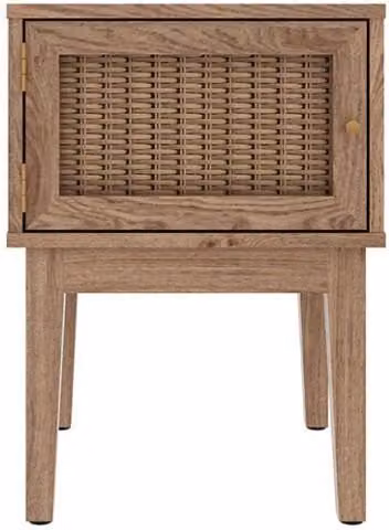 netfurniture Nouge Lamp Table in Light Oak, W/D/H: 40.0 x 39.7 x 55.2 cm