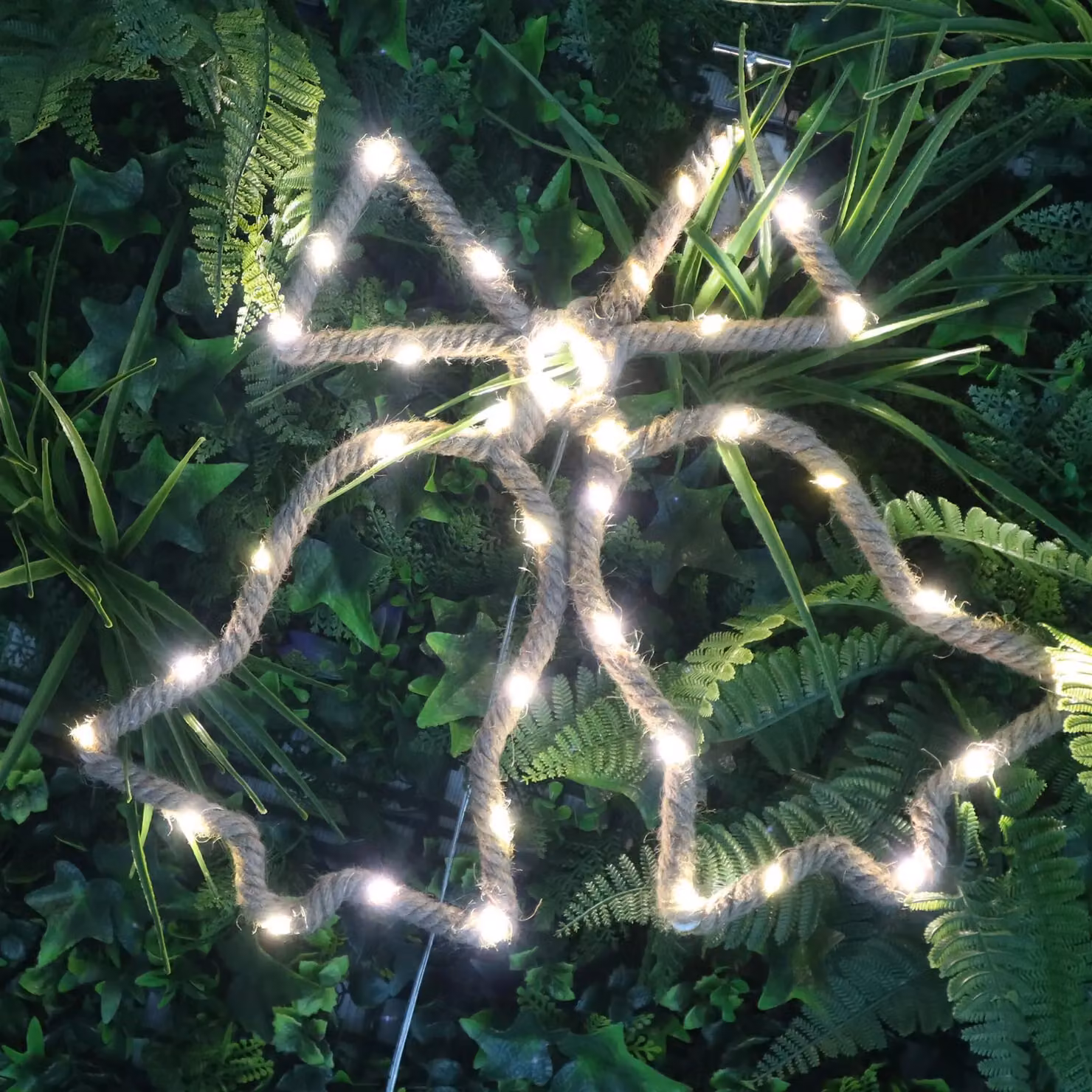 Shatchi Christmas Bells Silhouette LED Hemp Rope Lights, Brown – 4