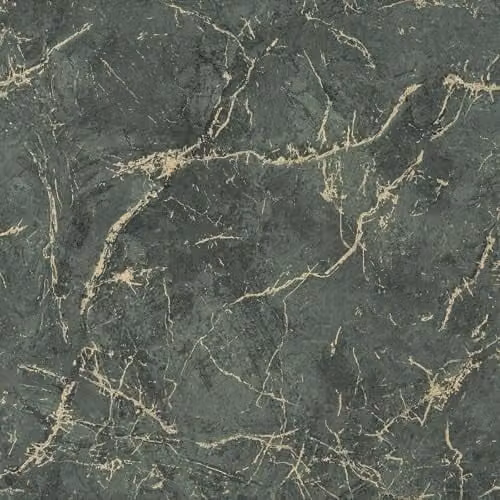 Grandeco Thassos Golden Thread Marble Textured Wallpaper, Emerald Green and Gold – 1