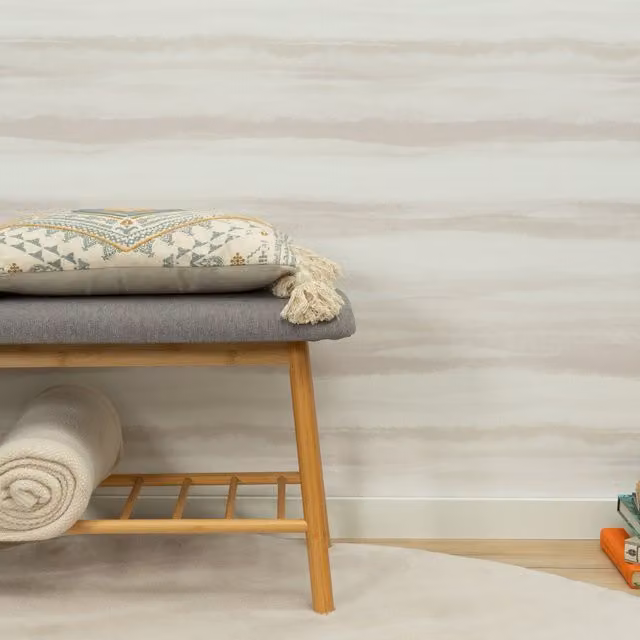 Erismann Abstract Striped Modern Vinyl Wallpaper in Beige