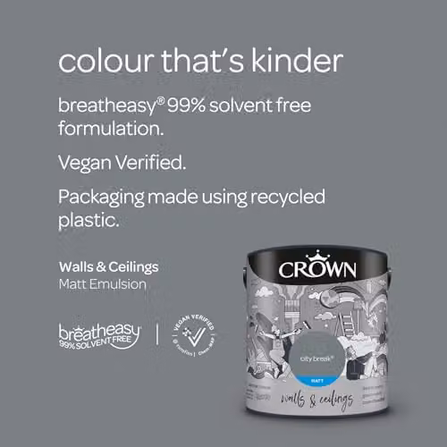 Crown Core Emulsion Matt City Break Blue Grey Water Based Dispersion 2.5 l – 2