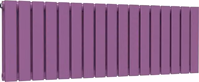 Lux Heat Double Flat Horizontal Steel Radiator in Purple, W: 119 cm, H: 40 cm