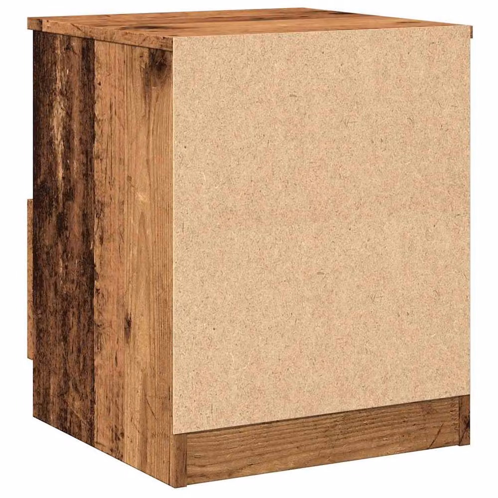 Berkfield Home Classic Bedside Cabinet in Brown Old Wood, W/D/H: 40 x 40 x 50 cm – 6