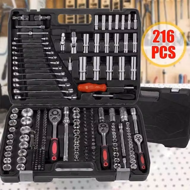 SPETLEK 216 Piece Tool Box with 1/2 inch Ratchet and Sockets in Black, W: 1000 mm, D: 400 mm – 1
