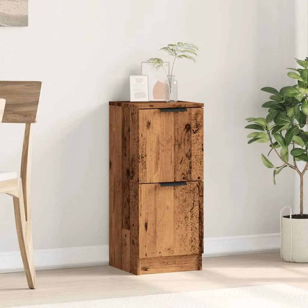 Berkfield Home Old Wood Sideboard in Brown, Engineered Wood, W/D/H: 30 x 30 x 70 cm – 3