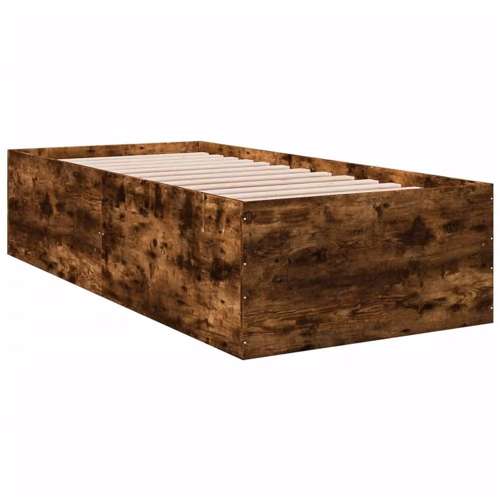Berkfield Home Smoked Oak Bed Frame in Brown, Small Single, W: 75 cm, L: 190 cm – 3