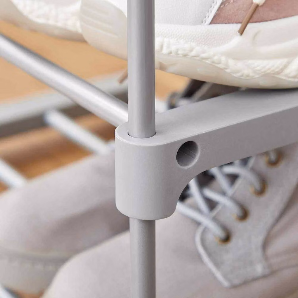 The Bazaarist 5 Tier Customizable Matt Grey Metal Shoe Rack – 2