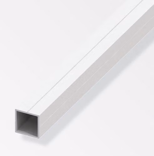 Alfer White PVC Square Plastic Tube 23.5mm x 2.5m