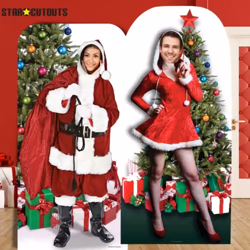 Star Cutouts Ltd SC173 Father Santa Claus Freestanding Christmas Decoration, Red, Height: 186 cm – 5