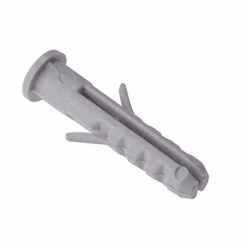 Forgefix Nylon Rimmed Expansion Wall Plugs, Grey, 100 Pack