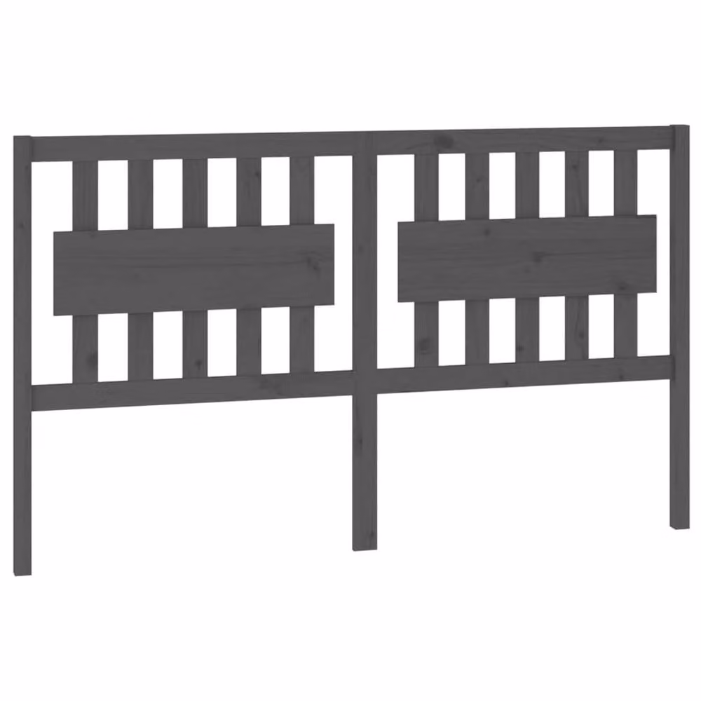 Berkfield Home Beautiful Bed Headboard in Grey Solid Pine, W: 165.5 cm, D: 4 cm, H: 100 cm – 3