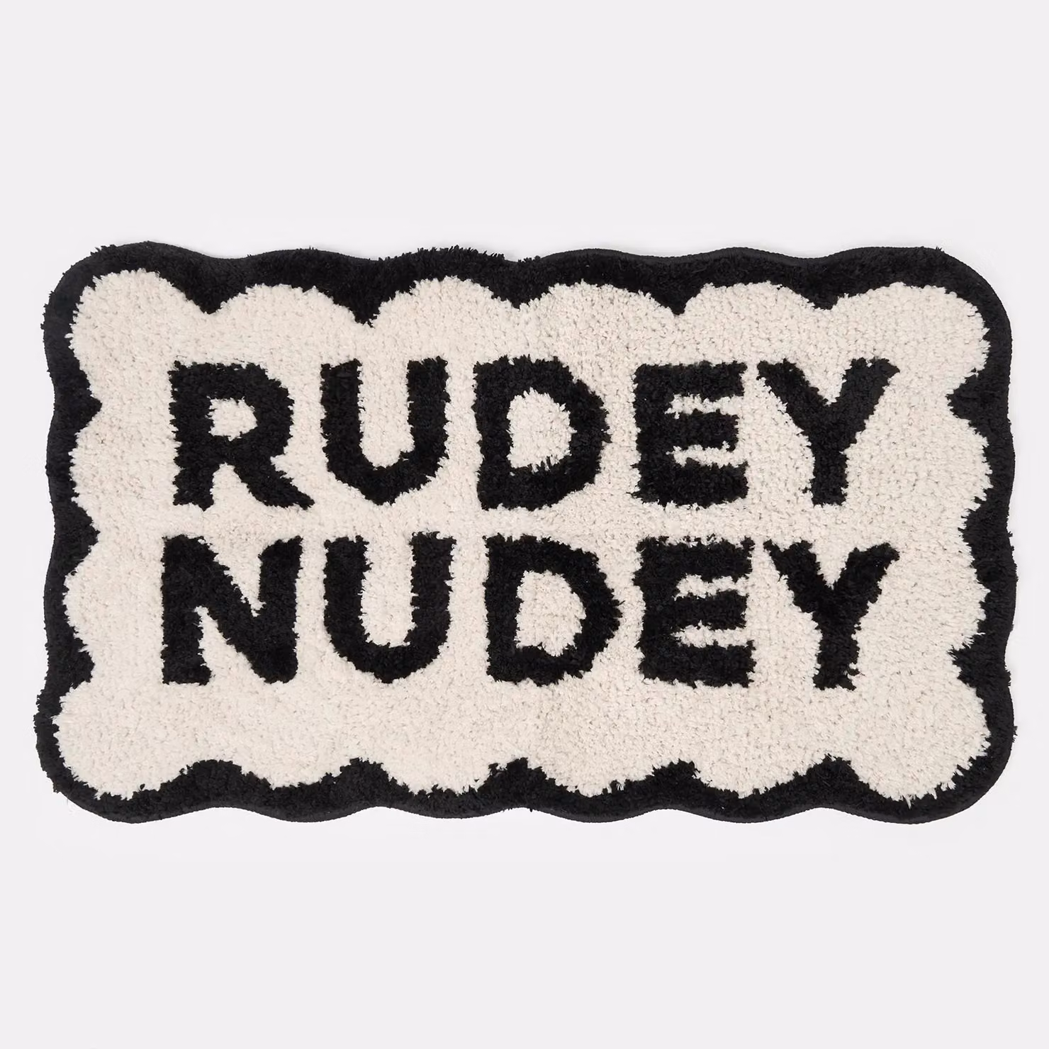 OHS Rudey Nudey Non-Slip Soft Shaggy Bath Mat, White, W/D/H: 75 x 45 x 1 cm – 2