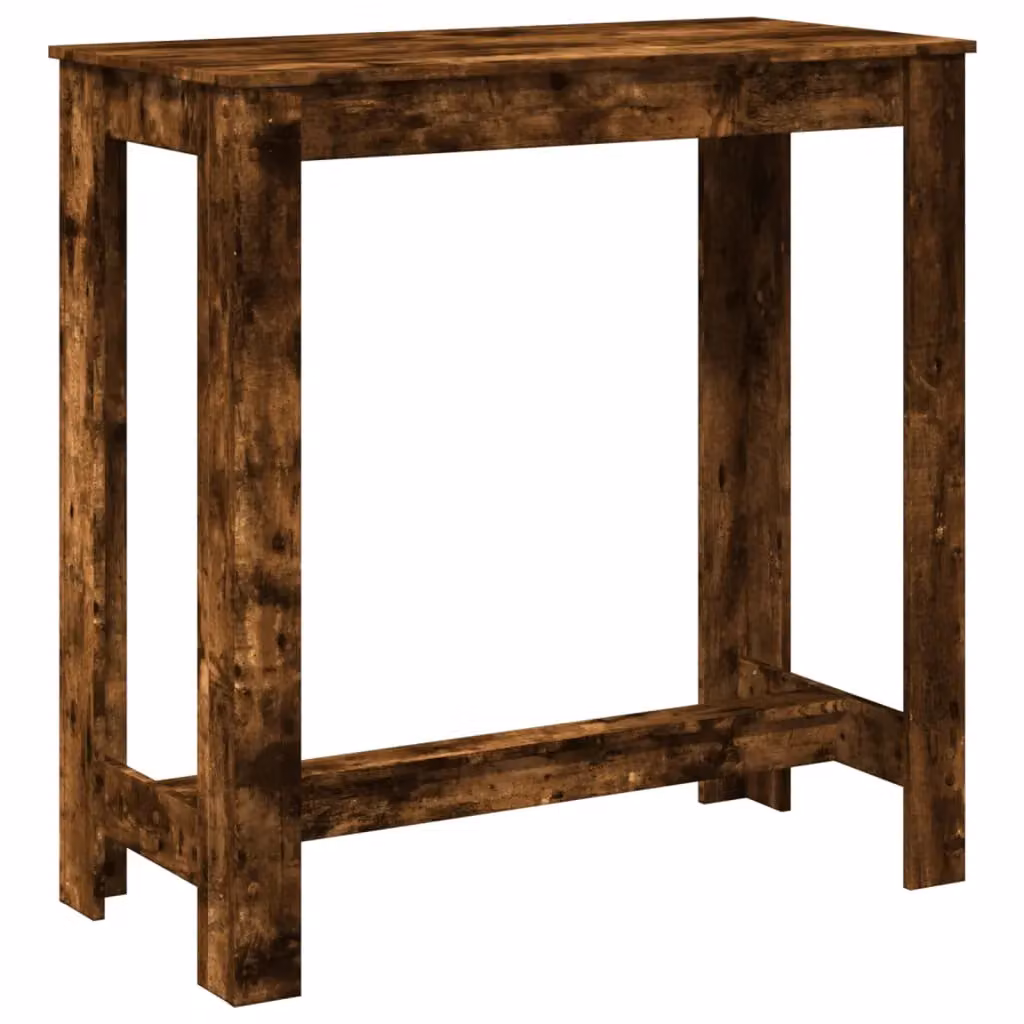 Berkfield Home Bar Table in Smoked Oak Brown, W/D/H: 102 x 50 x 103.5 cm – 2