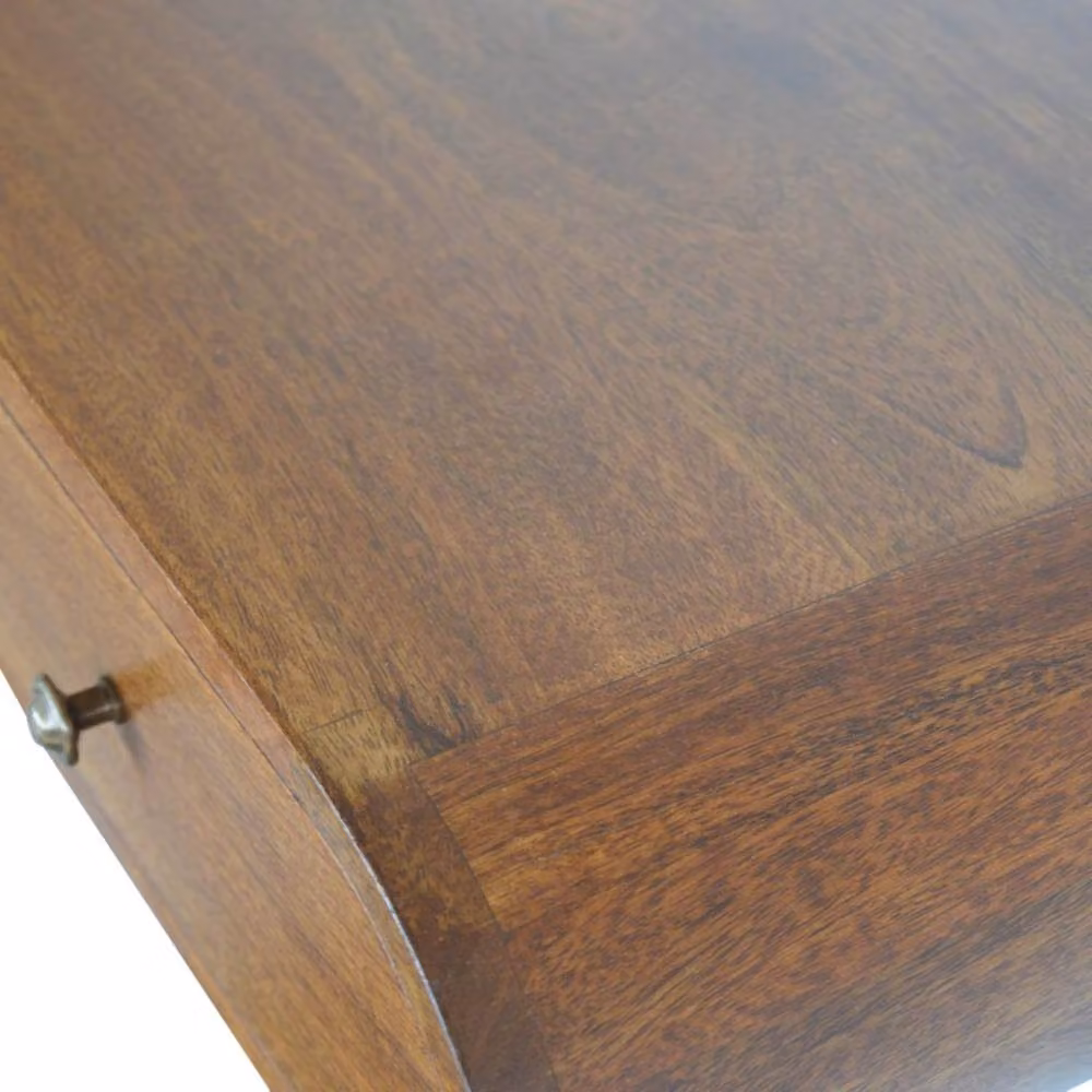 Wyld Haus Peschiera Floating Chestnut Console with 2 Drawers in Brown Mango Wood – 3