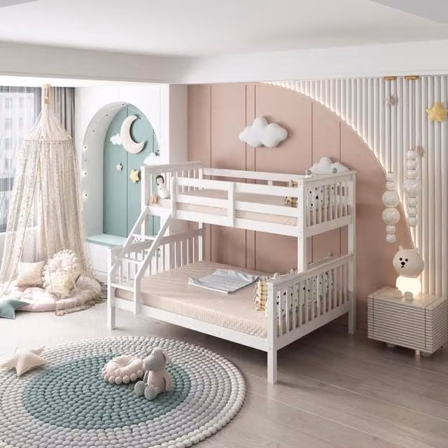 Kosy Koala Triple White Sleeper Bunk Bed in White