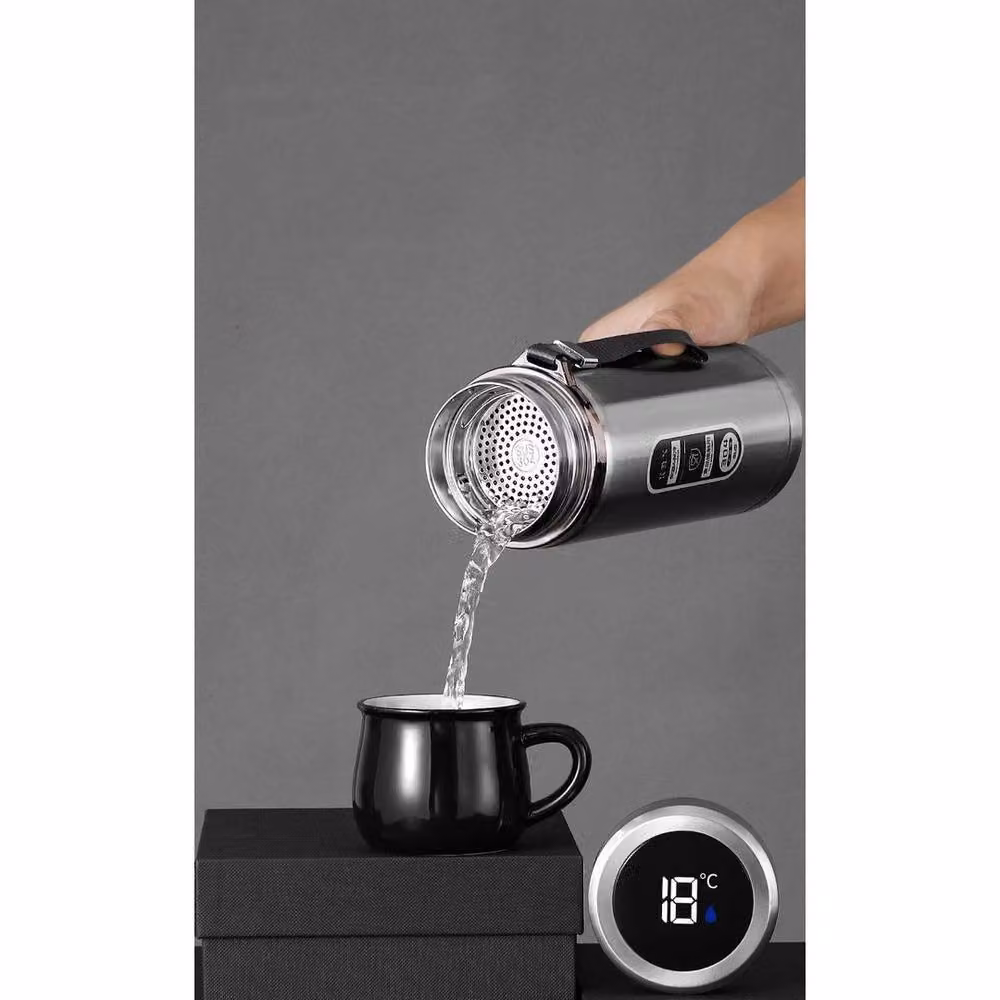 SPETLEK Stainless Steel Vacuum Insulated Thermos Water Bottle, Silver, 1 l – 3