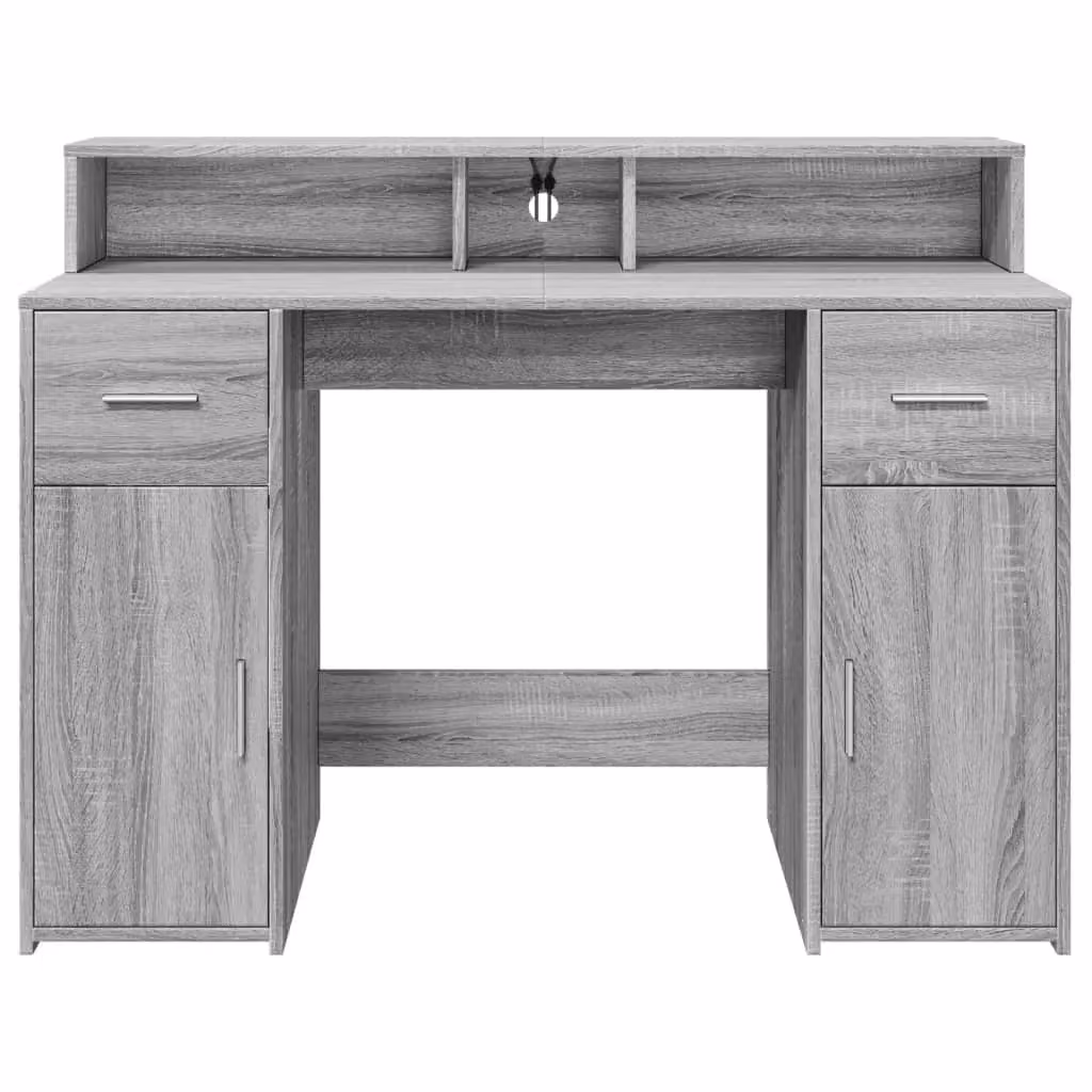 Berkfield Home Grey Sonoma Gaming Desk with LED Lights, W/D/H: 120 x 55 x 91 cm – 5