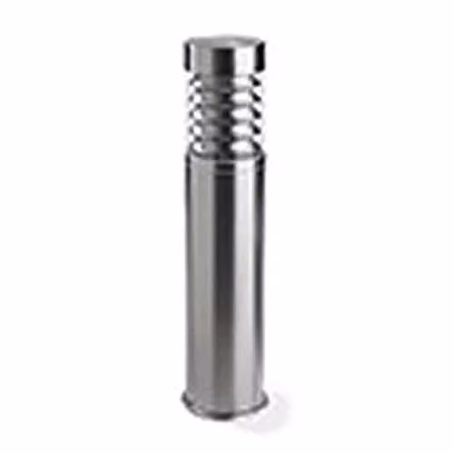 LEDS C4 Priap Modern Silver Metallic Garden Bollard Light with E27 Socket