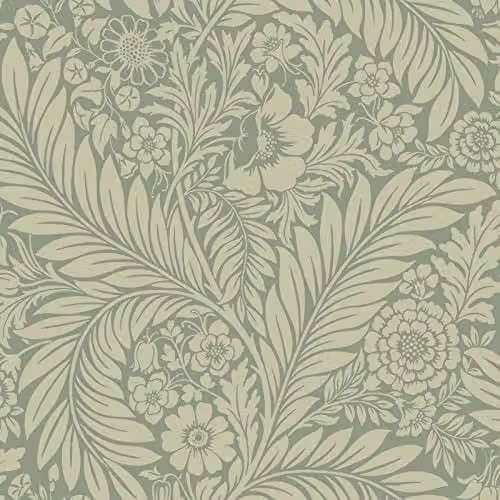 Belgravia Decor Florence Leaf Floral Wallpaper in Green