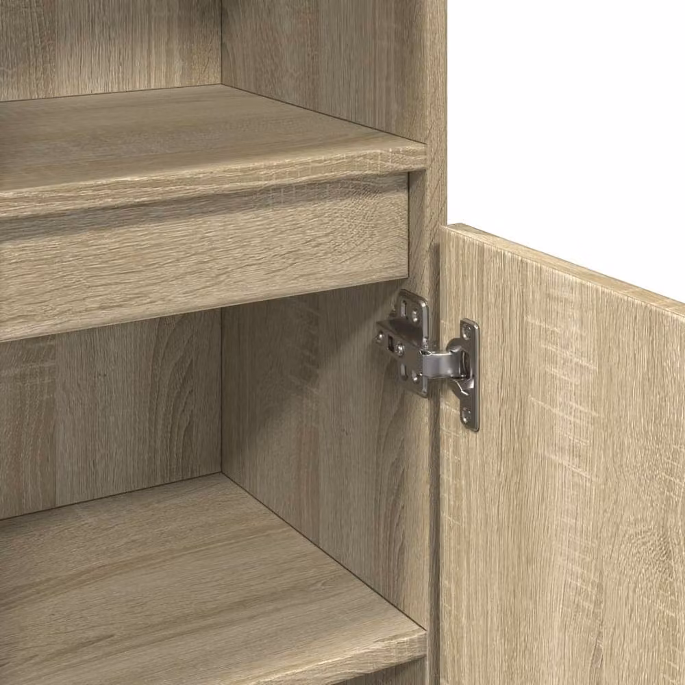 Berkfield Home Wall Mounted Bathroom Cabinet in Brown, W/D/H: 30 x 30 x 100 cm – 4