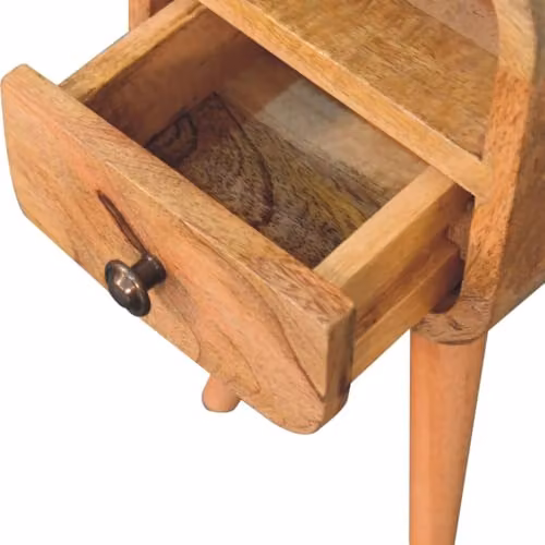 Mango Wood Extra Mini Bedside Table in Brown, W/D/H: 40 x 20 x 20 cm – 4