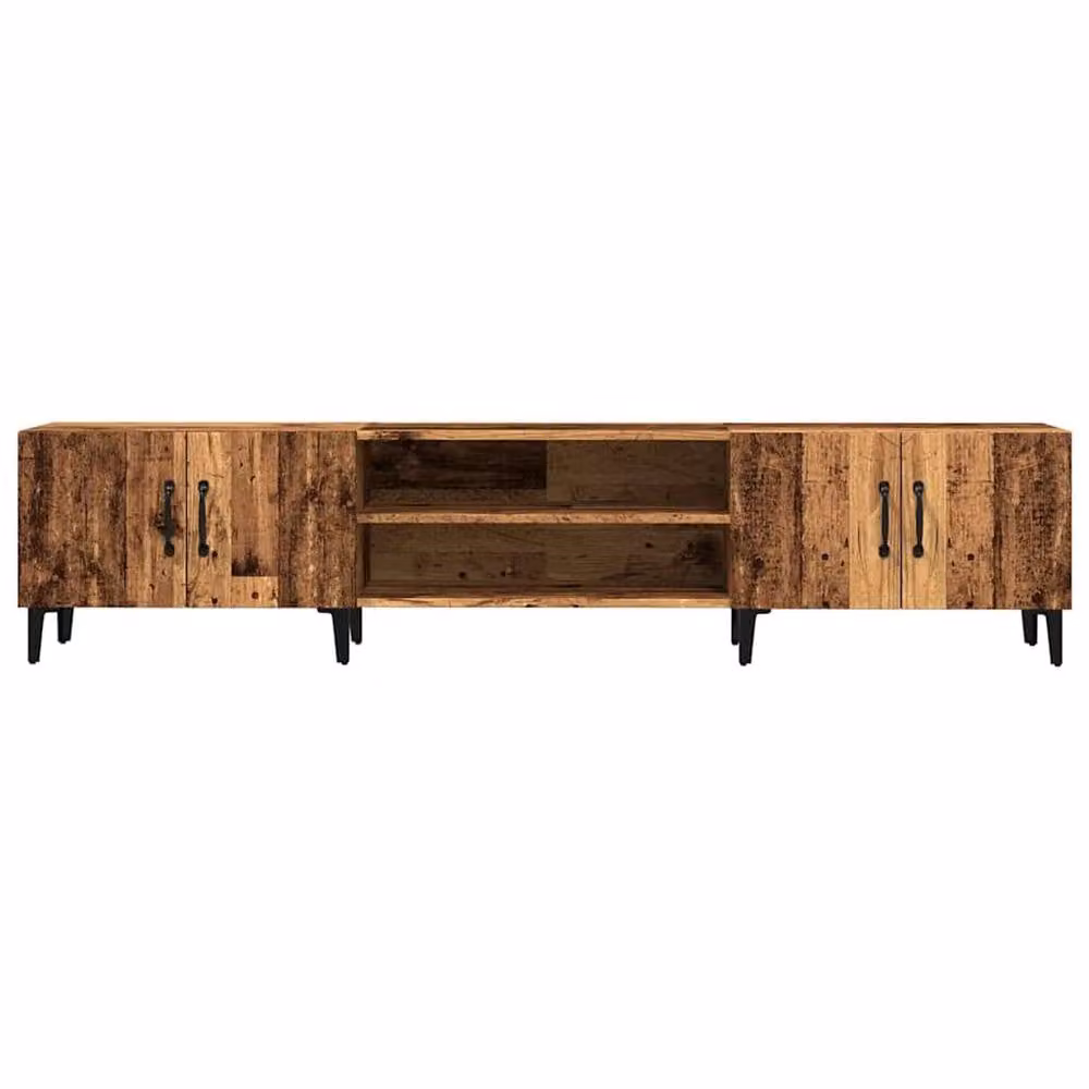 Berkfield Home Industrial TV Cabinet in Brown Old Wood, W/D/H: 180 x 31.5 x 40 cm – 3