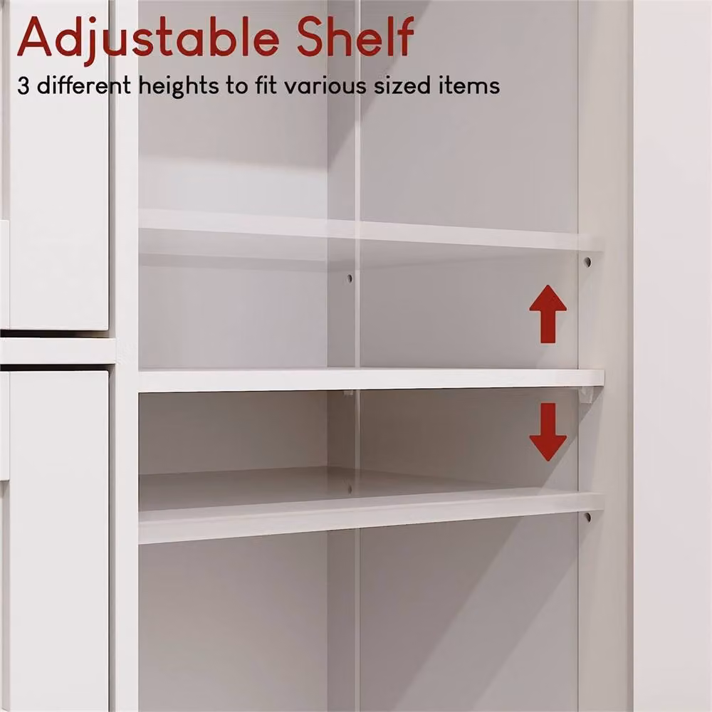 Kelvenix Modern White Bedroom Storage Cabinet with 4 Drawers and 1 Hinged Door – 3