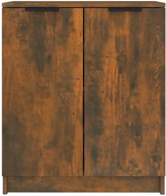 Berkfield Home Smoked Oak Shoe Cabinet in Brown, W/D/H: 59 x 35 x 70 cm