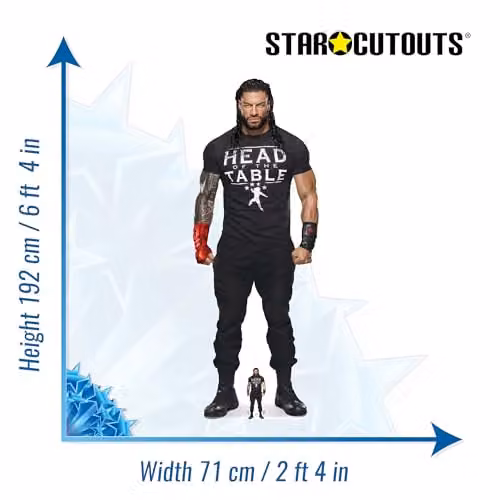 Star Cutouts WWE Roman Reigns Head of the Table Lifesize Cardboard Cutout with Mini – 2