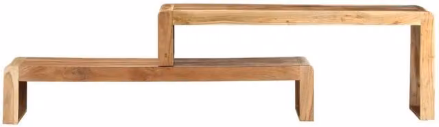 Berkfield Home Beautiful 2 Piece TV Cabinet in Brown Solid Acacia Wood – 1