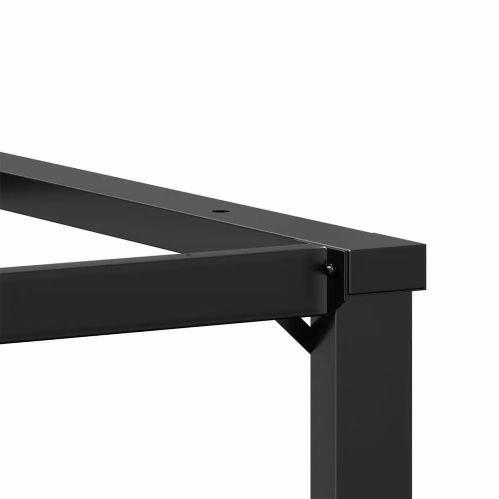 Berkfield Home O-Frame Dining Table Legs in Matt Black Steel, W/D/H: 60 x 60 x 73 cm – 4