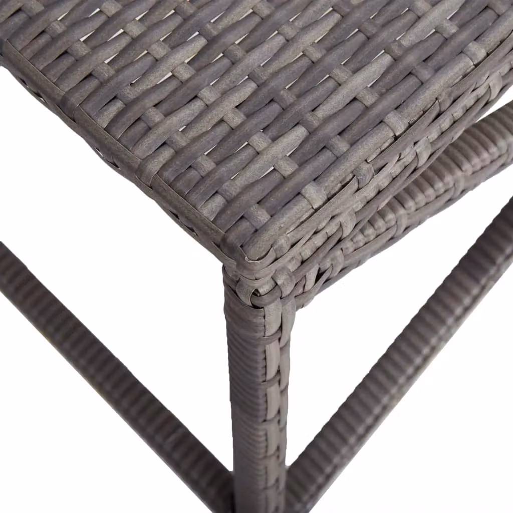 Berkfield Home Grey Poly Rattan and Metal Garden Bench, Width: 120 cm – 3