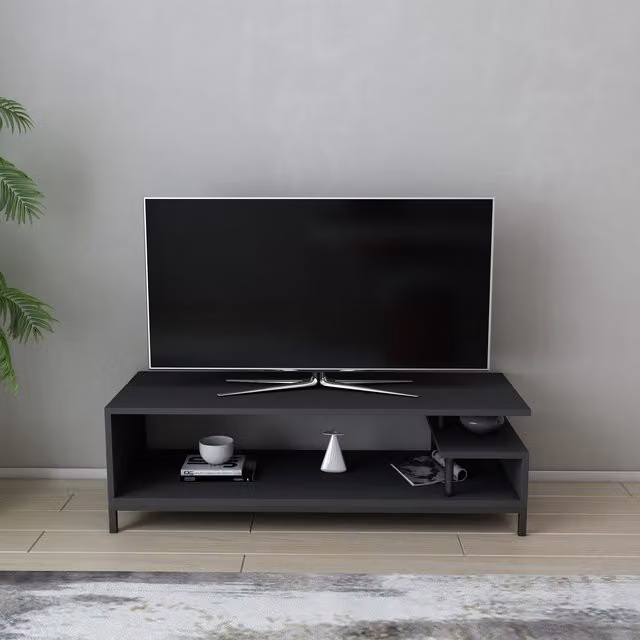 Decorotika Reilly Modern TV Unit in Anthracite and Black