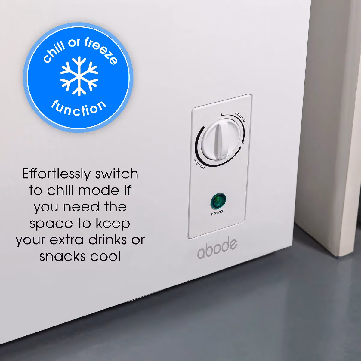 Abode 99L Freestanding Chest Freezer in White – 3