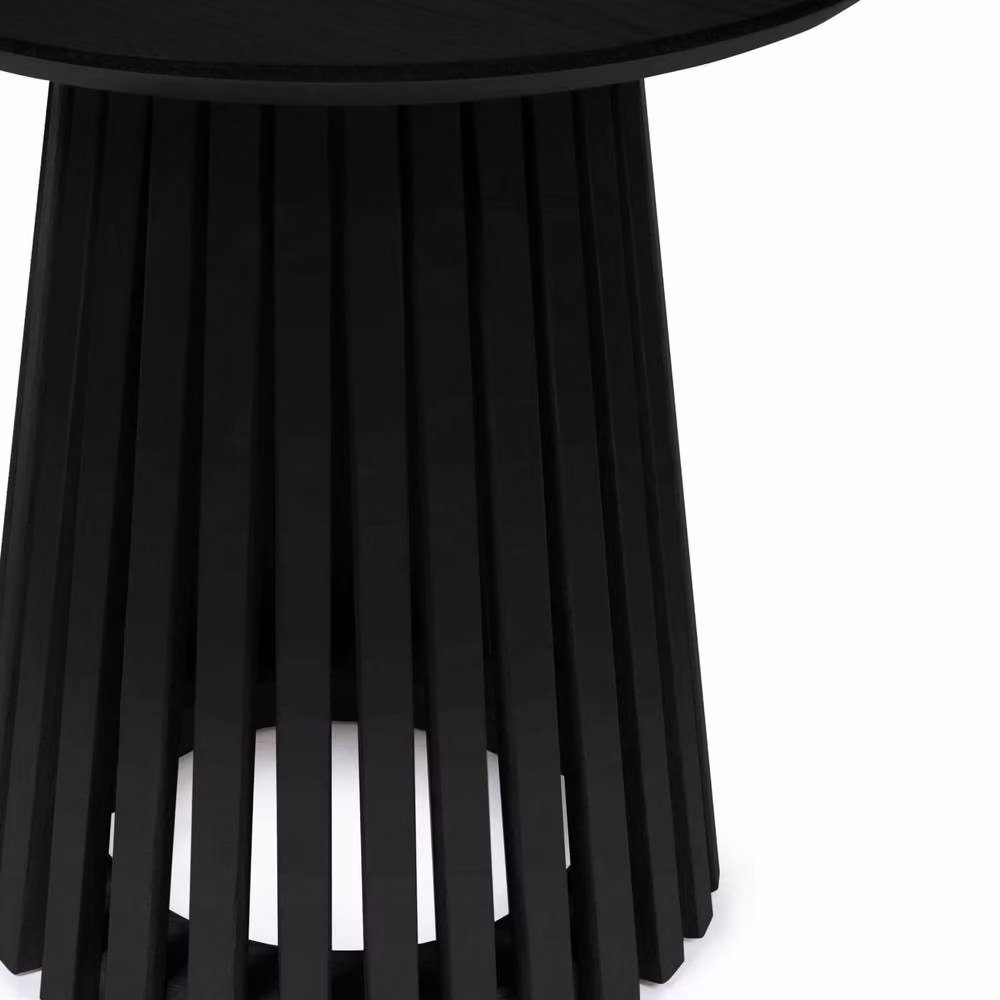Cheshire Orla Round Lamp Table in Black, W/D/H: 45 x 45 x 45 cm – 5