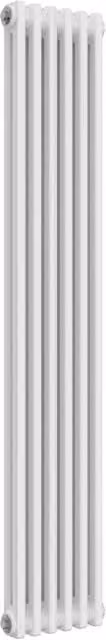 Bathroom Kingdom Colona White 2 Column Vertical Traditional Steel Wall Hung Radiator H: 150 cm, W: 29 cm – 1