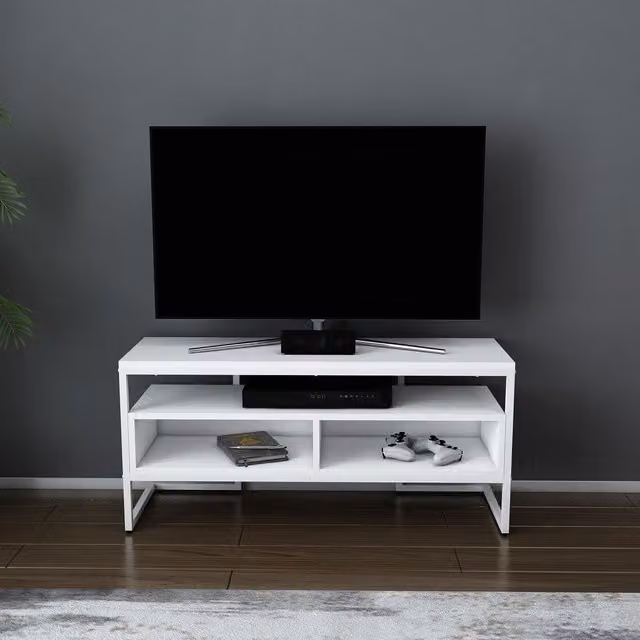 Decorotika Merrion Modern TV Unit in White, Width: 51 cm