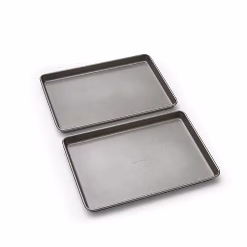 Morphy Richards Non-Stick Carbon Steel Rectangular Baking Sheet Set, Grey, W: 33.02 cm, D: 22.86 cm, H: 2.0 cm