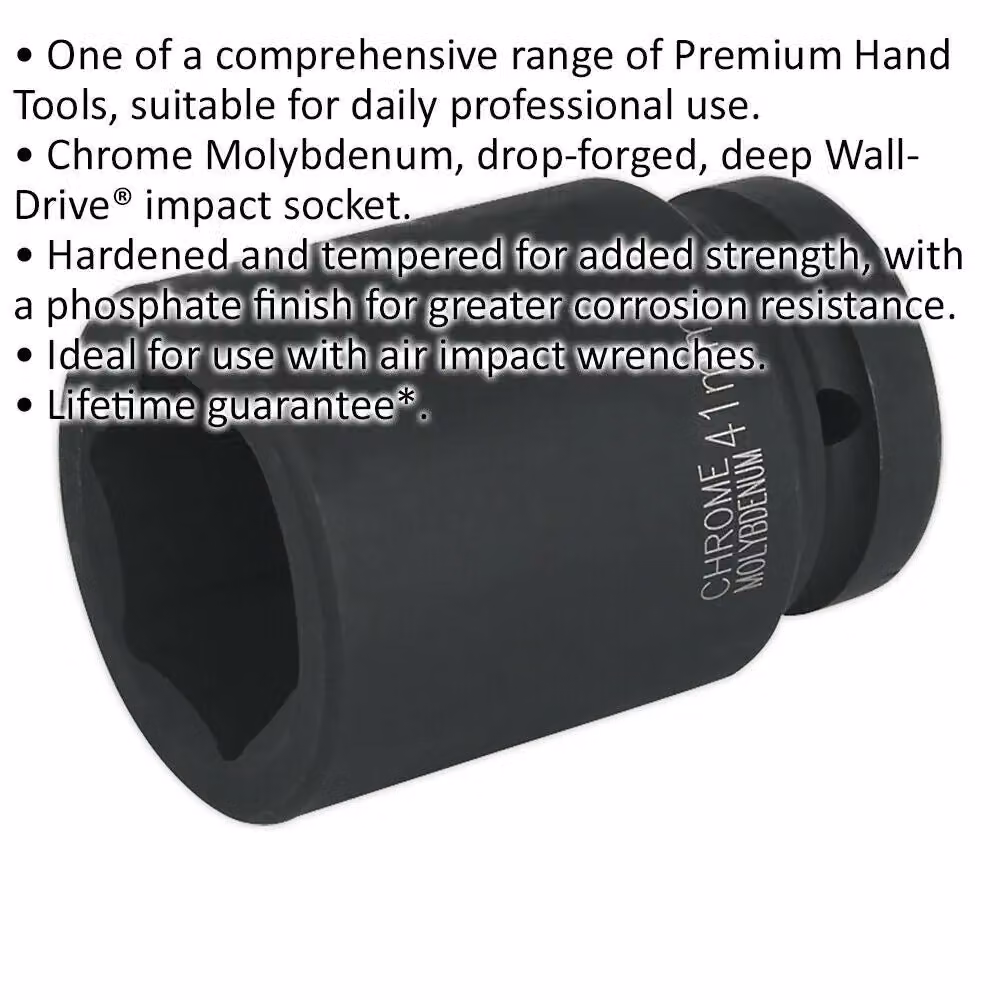 Loops 41mm Forged Deep Impact Socket, 1 Inch Sq Drive, Chrome Molybdenum – 2
