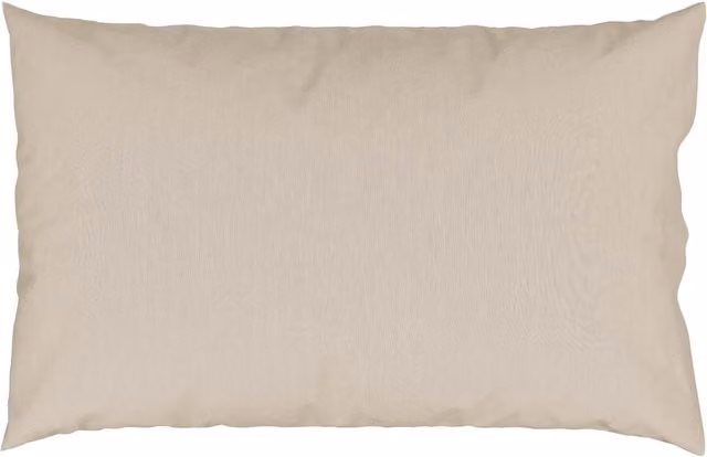 Bedeck of Belfast 200 Thread Count Plain Dye Cotton Percale Standard Pillowcase, Beige